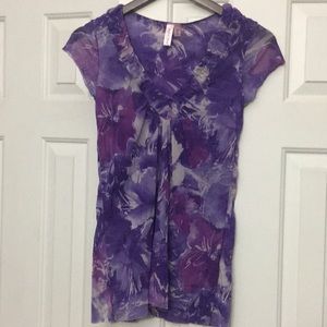 🇺🇸2/$29 Sweet Pea purple mix Meshy Stretchy top